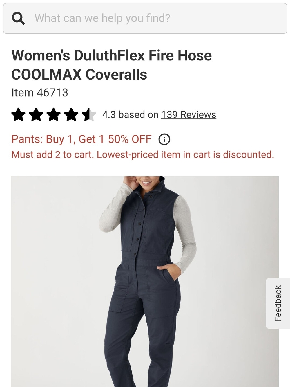 Women's DuluthFlex Fire Hose COOLMAX Coveralls - Navy
